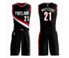 Portland Trail Blazers #21 Hassan Whiteside Swingman Black Basketball Suit Jersey - Icon Edition