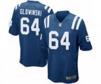 Indianapolis Colts #64 Mark Glowinski Game Royal Blue Team Color Football Jersey
