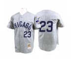 Chicago Cubs #23 Ryne Sandberg Authentic Grey 1969 Throwback MLB Jersey