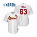St. Louis Cardinals #63 Edmundo Sosa Authentic White Home Cool Base Baseball Player Jersey