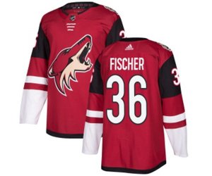 Arizona Coyotes #36 Christian Fischer Authentic Burgundy Red Home Hockey Jersey