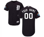 Detroit Tigers Customized Navy Blue Alternate Flex Base Authentic Collection Baseball Jersey