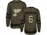 Adidas St.Louis Blues #6 Joel Edmundson Green Salute to Service Stitched NHL Jersey