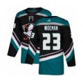 Anaheim Ducks #23 Chris Wideman Authentic Black Teal Alternate Hockey Jersey
