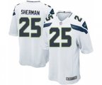 Seattle Seahawks #25 Richard Sherman Game White Football Jersey