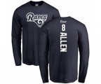 Los Angeles Rams #8 Brandon Allen Navy Blue Backer Long Sleeve T-Shirt