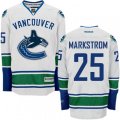 Vancouver Canucks #25 Jacob Markstrom Authentic White Away NHL Jersey