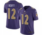 Baltimore Ravens #12 Jaleel Scott Limited Purple Rush Vapor Untouchable Football Jersey