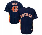 Houston Astros #45 Gerrit Cole Replica Navy Blue Alternate Cool Base Baseball Jersey