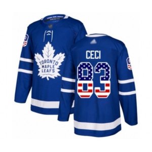Toronto Maple Leafs #83 Cody Ceci Authentic Royal Blue USA Flag Fashion Hockey Jersey
