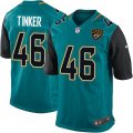 Jacksonville Jaguars #46 Carson Tinker Game Teal Green Team Color NFL Jersey