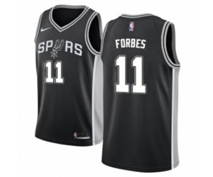 San Antonio Spurs #11 Bryn Forbes Swingman Black NBA Jersey - Icon Edition