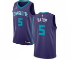 Charlotte Hornets #5 Nicolas Batum Authentic Purple Basketball Jersey Statement Edition