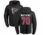 Atlanta Falcons #70 Jake Matthews Black Name & Number Logo Pullover Hoodie