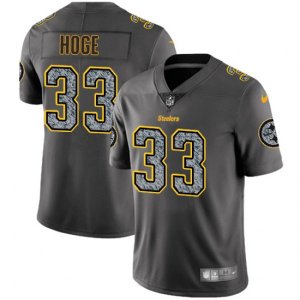 Pittsburgh Steelers #33 Merril Hoge Gray Static Vapor Untouchable Limited NFL Jersey