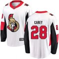 Ottawa Senators #28 Paul Carey Fanatics Branded White Away Breakaway NHL Jersey