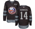 New York Islanders #14 Tom Kuhnhackl Authentic Black 1917-2017 100th Anniversary NHL Jersey