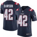 New England Patriots #42 Duke Dawson Limited Navy Blue Rush Vapor Untouchable NFL Jersey