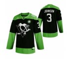 Pittsburgh Penguins #3 Jack Johnson Green Hockey Fight nCoV Limited Hockey Jersey