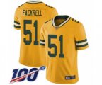 Green Bay Packers #51 Kyler Fackrell Limited Gold Rush Vapor Untouchable 100th Season Football Jersey