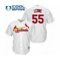 St. Louis Cardinals #55 Dominic Leone Authentic White Home Cool Base Baseball Player Jersey