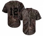 San Diego Padres #12 Chase Headley Authentic Camo Realtree Collection Flex Base MLB Jersey