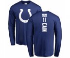 Indianapolis Colts #11 Deon Cain Royal Blue Backer Long Sleeve T-Shirt
