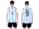 Argentina #9 Higuain Home Soccer Country Jersey