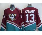 Anaheim Ducks #13 Teemu Selanne Red CCM Throwback Stitched Hockey Jersey