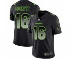 Seattle Seahawks #16 Tyler Lockett Limited Black Smoke Fashion Football Jersey