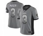 Oakland Raiders #3 Drew Kaser Limited Gray Rush Drift Fashion Football Jersey