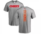 Kansas City Chiefs #13 De'Anthony Thomas Ash Backer T-Shirt