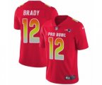 New England Patriots #12 Tom Brady Limited Red AFC 2019 Pro Bowl NFL Jersey