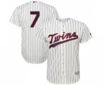 Minnesota Twins #7 Joe Mauer Replica Cream Alternate Cool Base Baseball Jersey