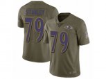Baltimore Ravens #79 Ronnie Stanley Limited Olive 2017 Salute to Service NFL Jersey
