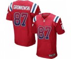 New England Patriots #87 Rob Gronkowski Elite Red Alternate Drift Fashion Football Jersey