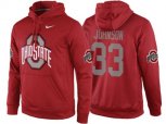 NCAA Ohio State Buckeyes #33 Pete Johnson Red Playoff Bound Vital College Football Pullover Hoodie