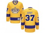 Los Angeles Kings #37 Jeff Zatkoff Authentic Gold Alternate NHL Jersey