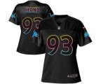 Women Detroit Lions #93 Da'Shawn Hand Game Black Fashion Football Jersey