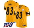 Pittsburgh Steelers #83 Louis Lipps Limited Gold Inverted Legend 100th Season Football Jersey