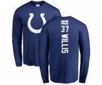 Indianapolis Colts #37 Khari Willis Royal Blue Backer Long Sleeve T-Shirt