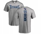 Tennessee Titans #55 Jayon Brown Ash Backer T-Shirt
