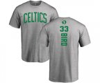 Boston Celtics #33 Larry Bird Ash Backer T-Shirt