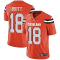 Cleveland Browns #18 Kenny Britt Orange Alternate Vapor Untouchable Limited Player NFL Jersey