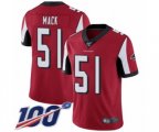 Atlanta Falcons #51 Alex Mack Red Team Color Vapor Untouchable Limited Player 100th Season Football Jersey