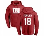 New York Giants #18 Bennie Fowler Red Name & Number Logo Pullover Hoodie