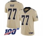 New Orleans Saints #77 Willie Roaf Limited Gold Inverted Legend 100th Season Football Jersey