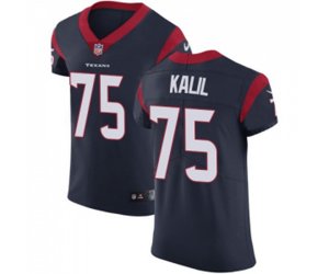 Houston Texans #75 Matt Kalil Navy Blue Team Color Vapor Untouchable Elite Player Football Jersey