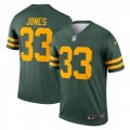 Green Bay Packers #33 Aaron Jones Nike Green Alternate Legend Player Jersey