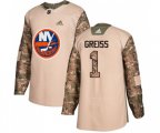 New York Islanders #1 Thomas Greiss Authentic Camo Veterans Day Practice NHL Jersey